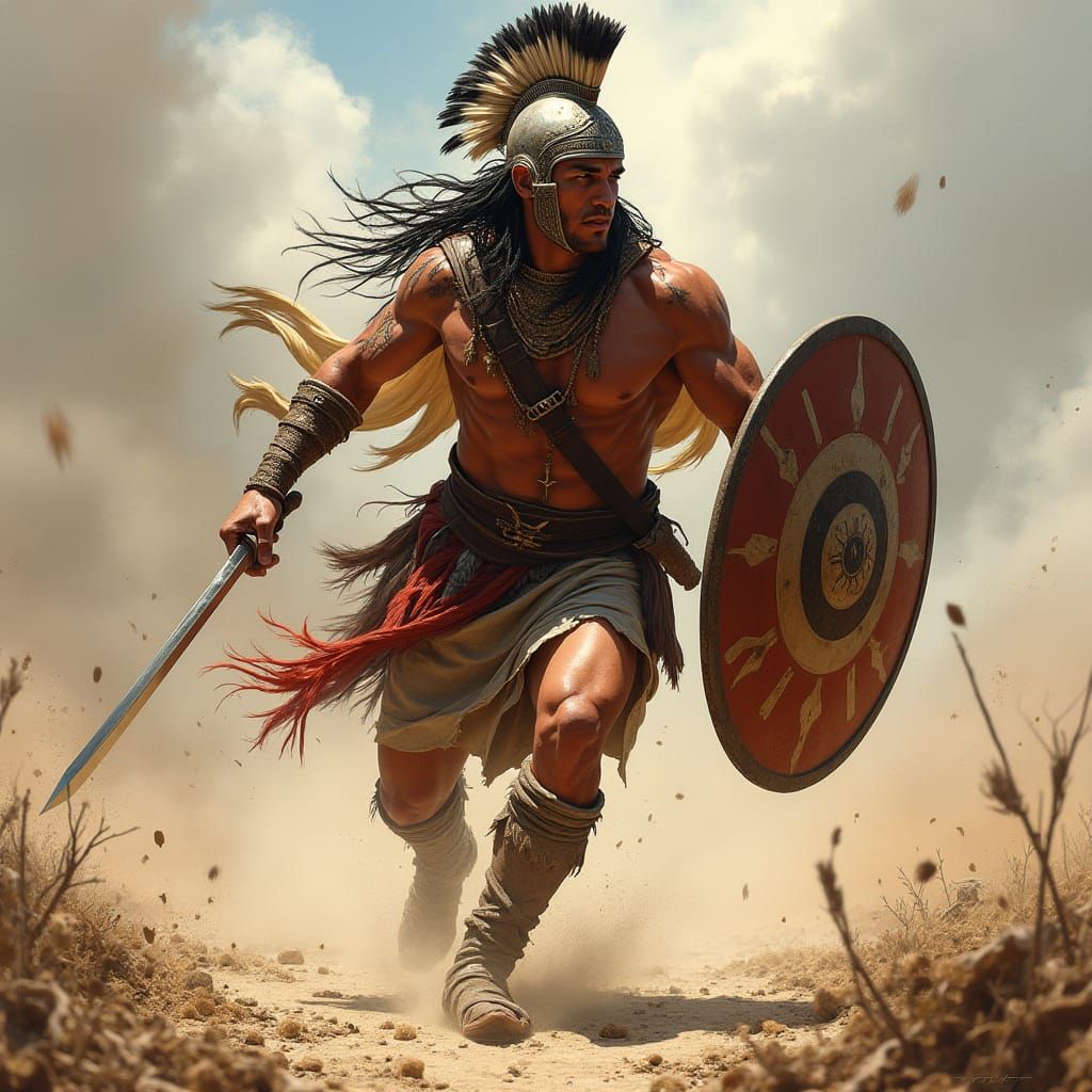 Warrior in Fusion Armor Charges into Battle