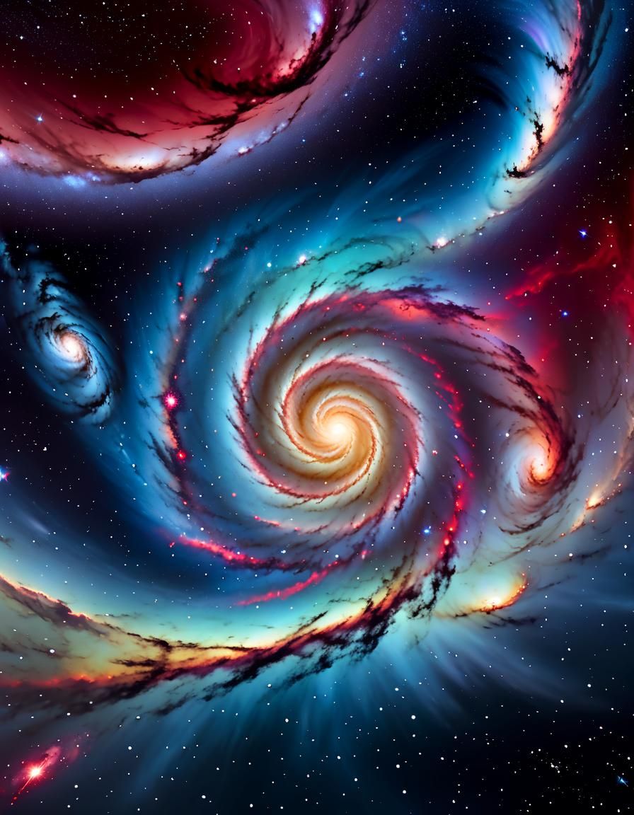 Detailed Spiral Galaxy Avatar Image with Starry Background