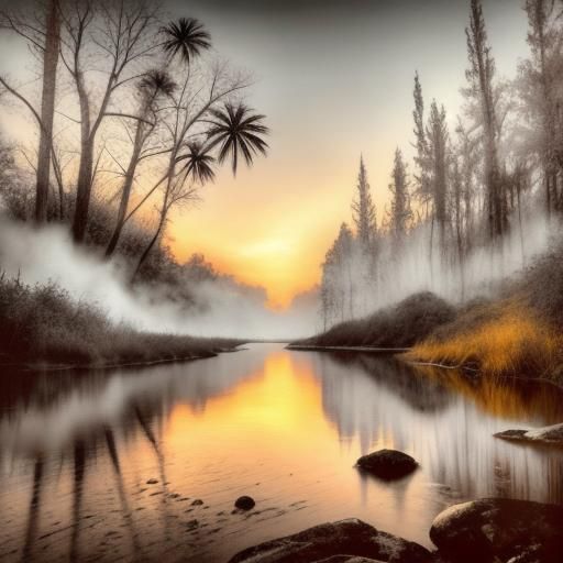 Striking Black and White AI Art