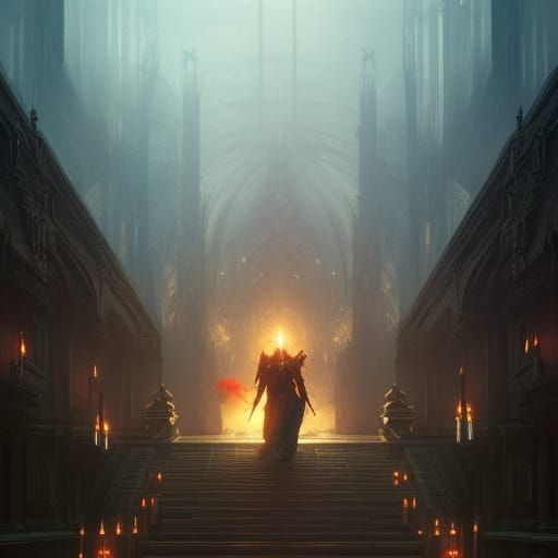Dramatic Entrance: Dark Fantasy Art in Unreal Engine