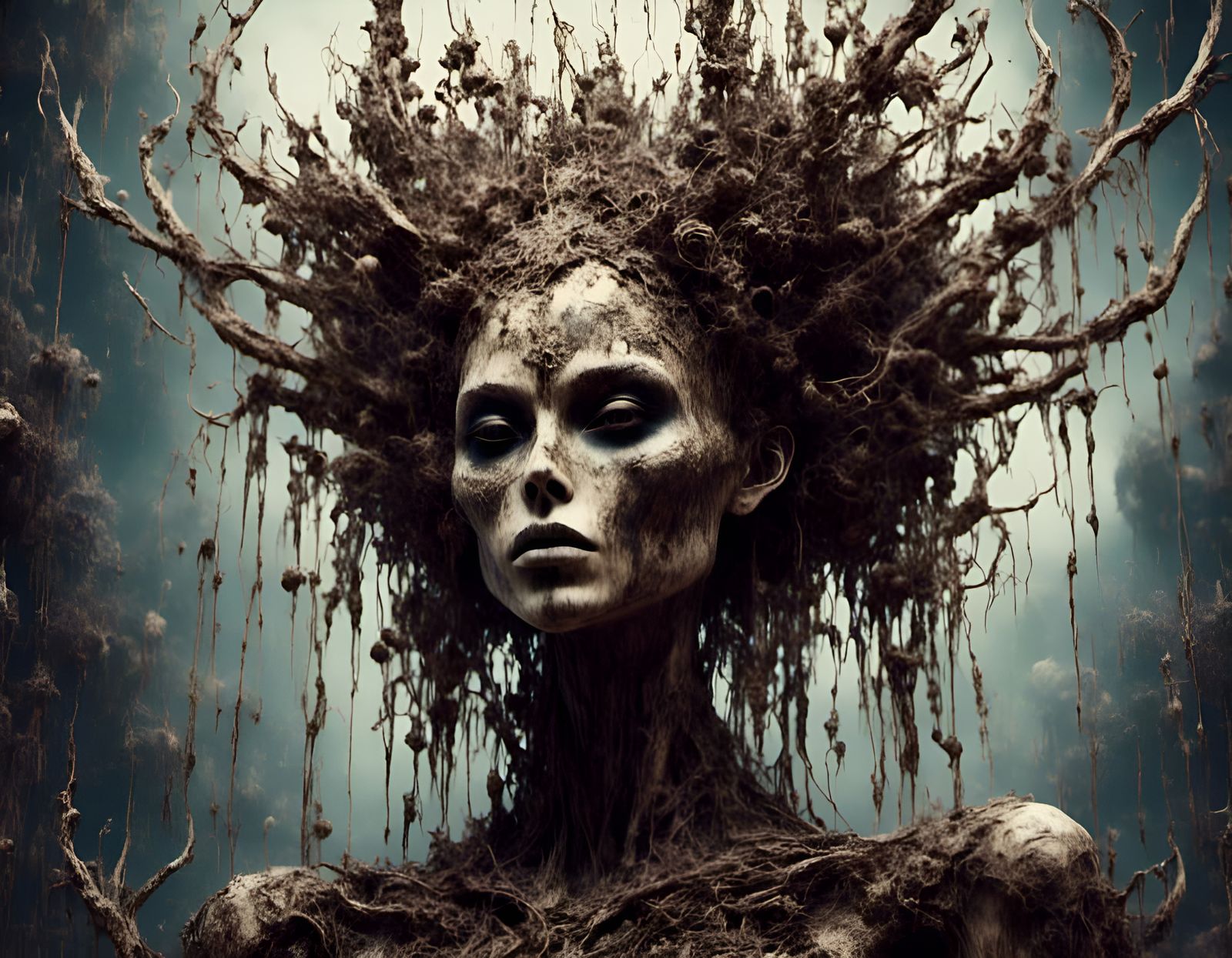 Archaic Luminous Scene of Night and Day