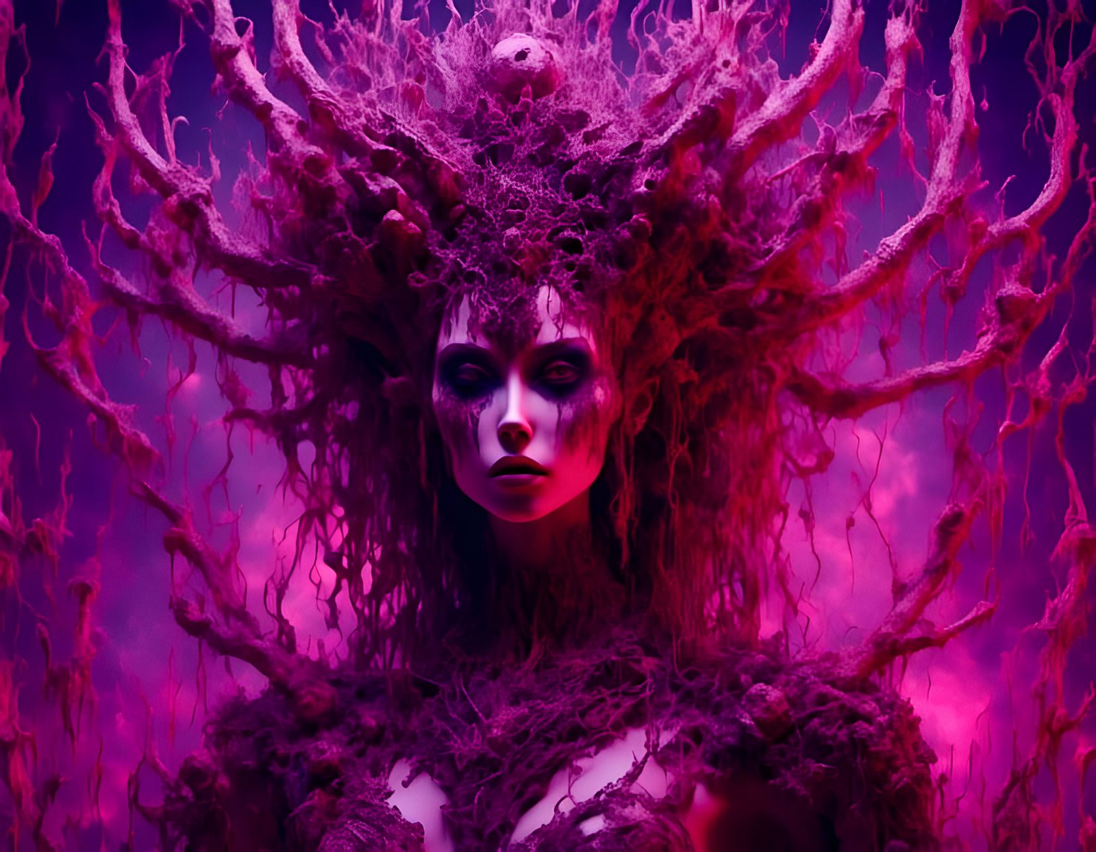 Luminous Abstract Night and Day Rendered in 3D