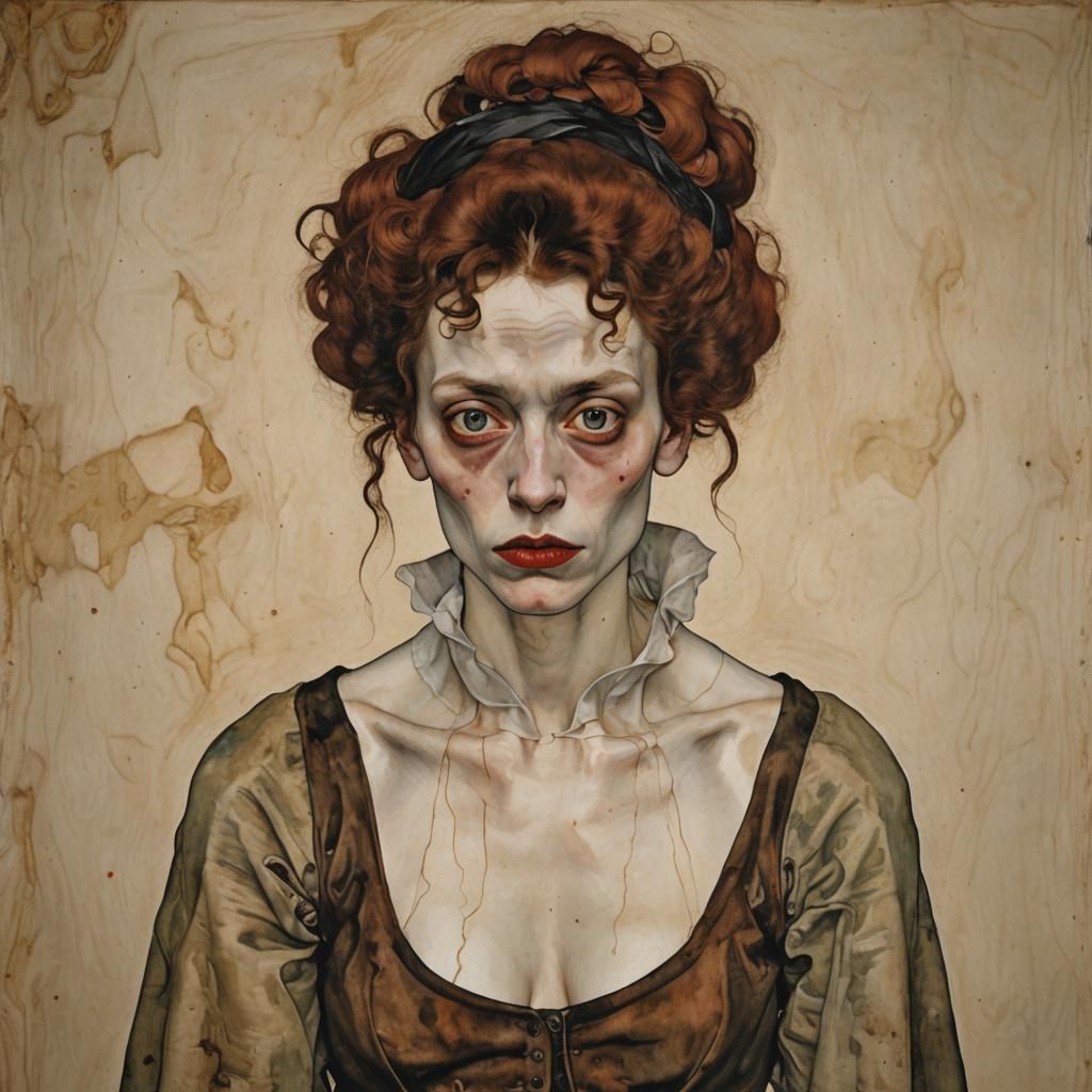 Vampire Portrait Photobomb: Expressionist Renaissance Style