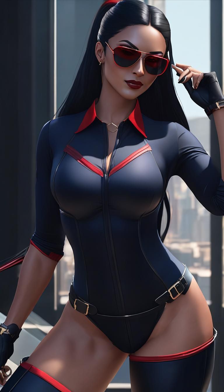 Shauna Vayne Night Hunter Portrait in Dark Fantasy Style