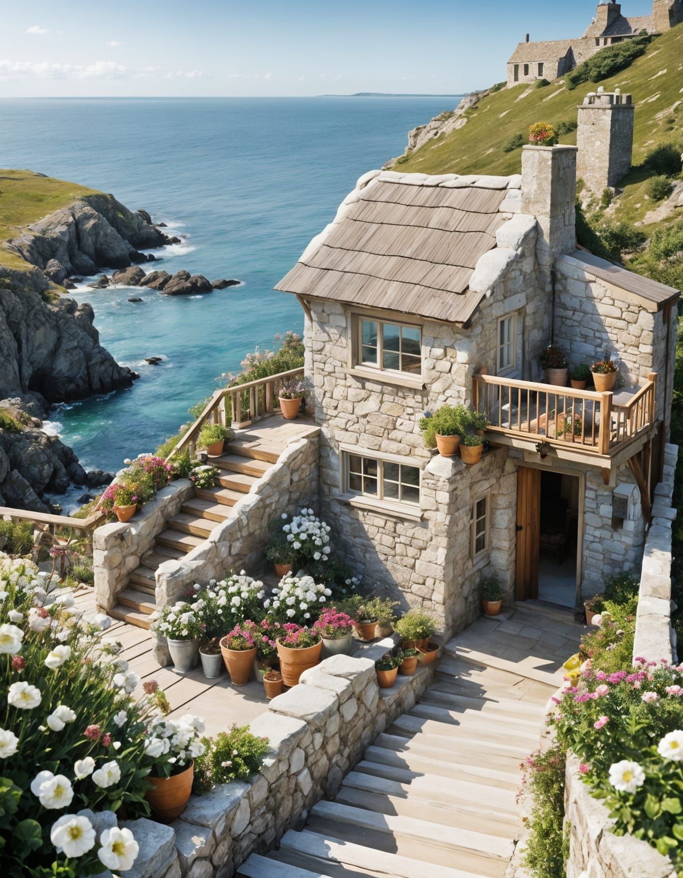 Rustic Coastal Cabin with Sea View