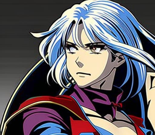 Anime Portrait in Streets of Rage Style