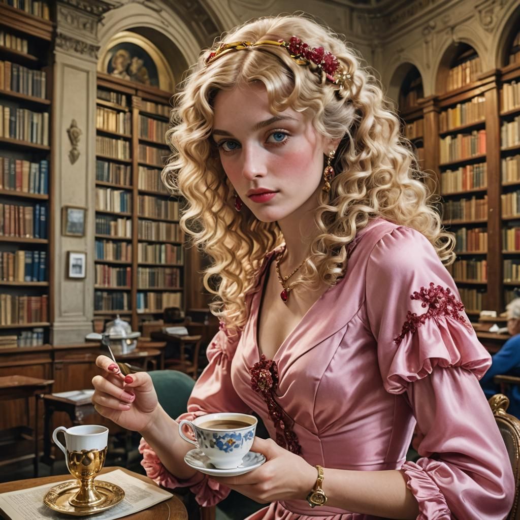 Florence as Woman in Silk Dress, 3D Art