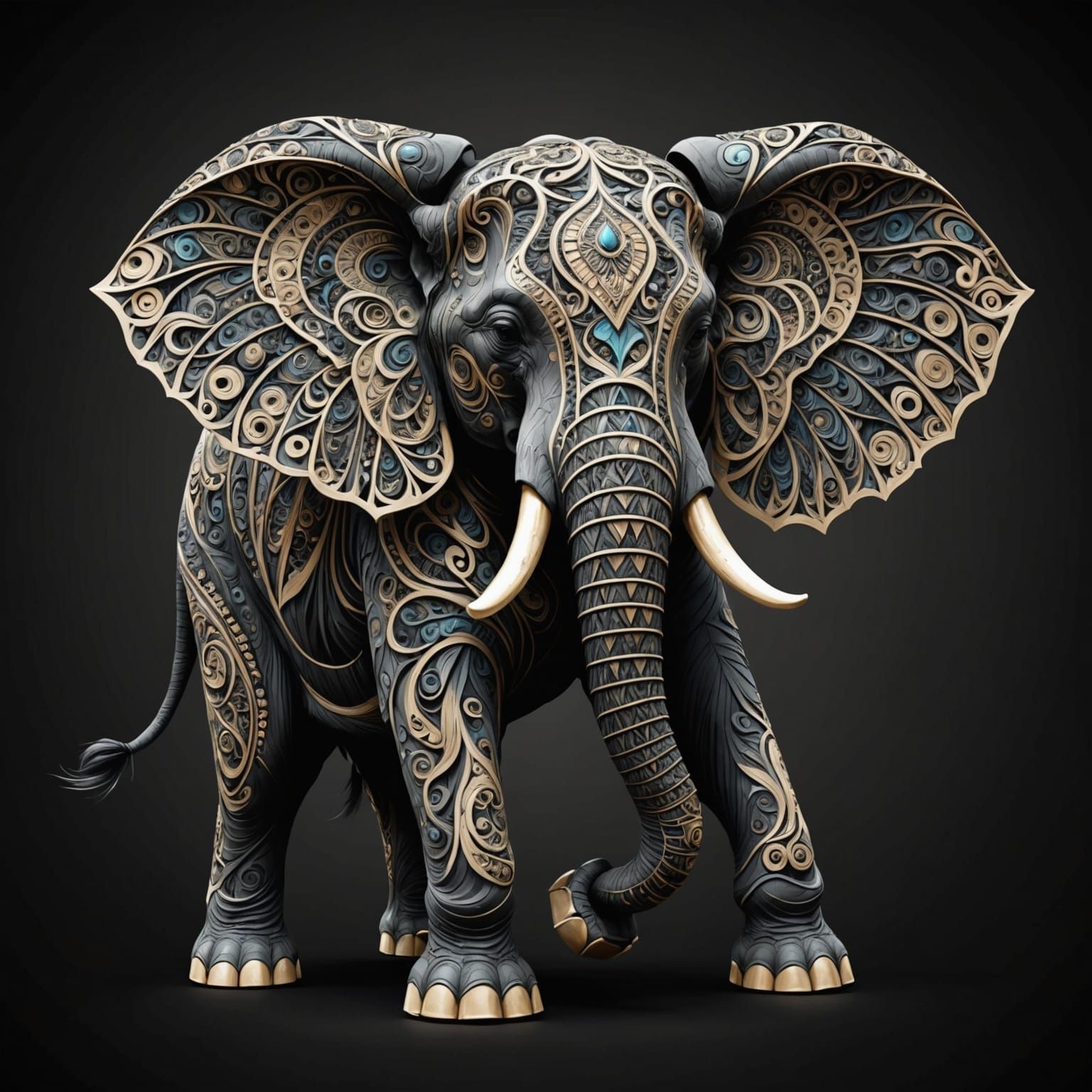 Elephant in Tribal Artistic Style
