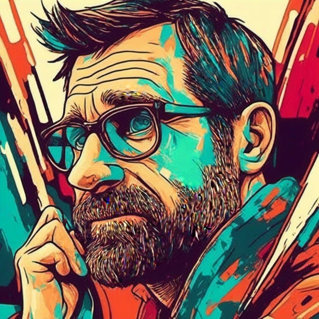 Funny Chibi Caricature Portrait in Vibrant Anime Style