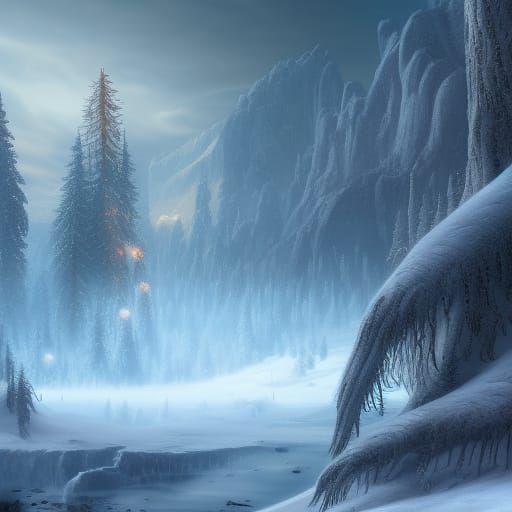 Fantastical Winter Landscape in Unreal Engine 5