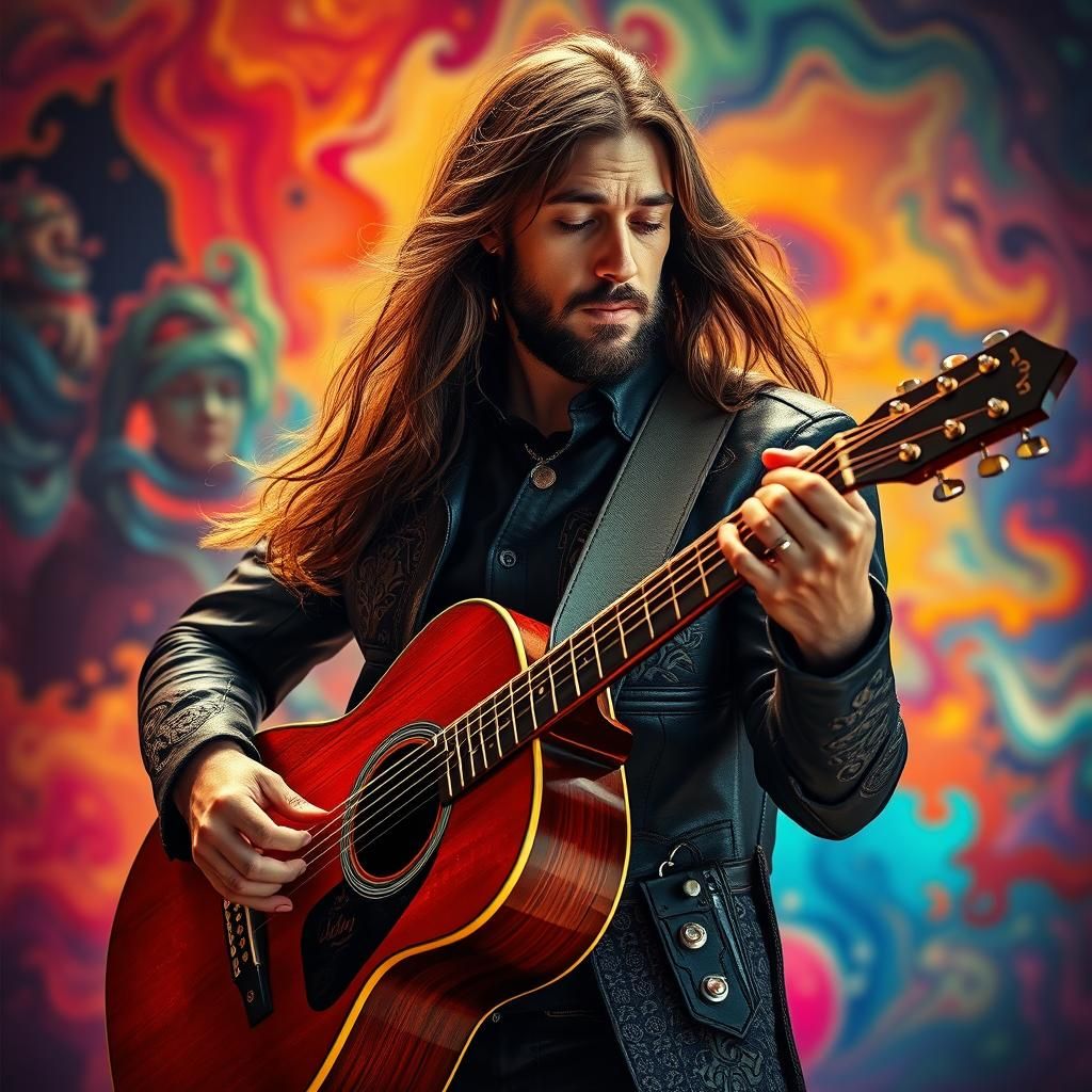 Guitarist in Dreamscape, Hyperrealistic Album Art