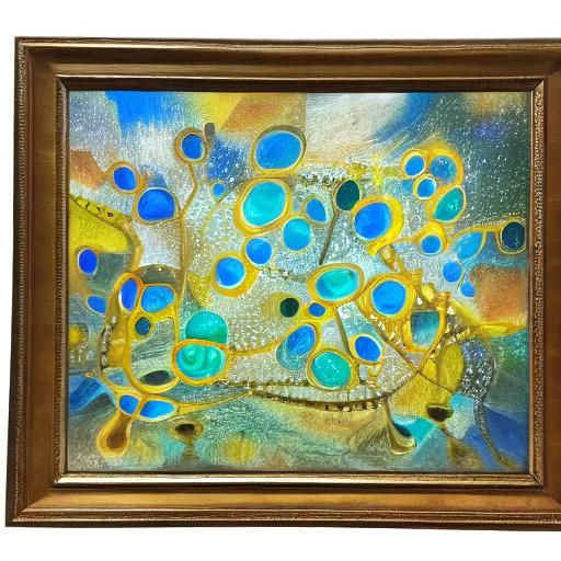 Surreal Abstract Geometric Shapes in Melting Oil