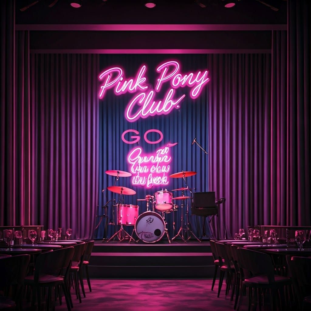 Pink Pony Club: A Neon-Lit Stage Scene