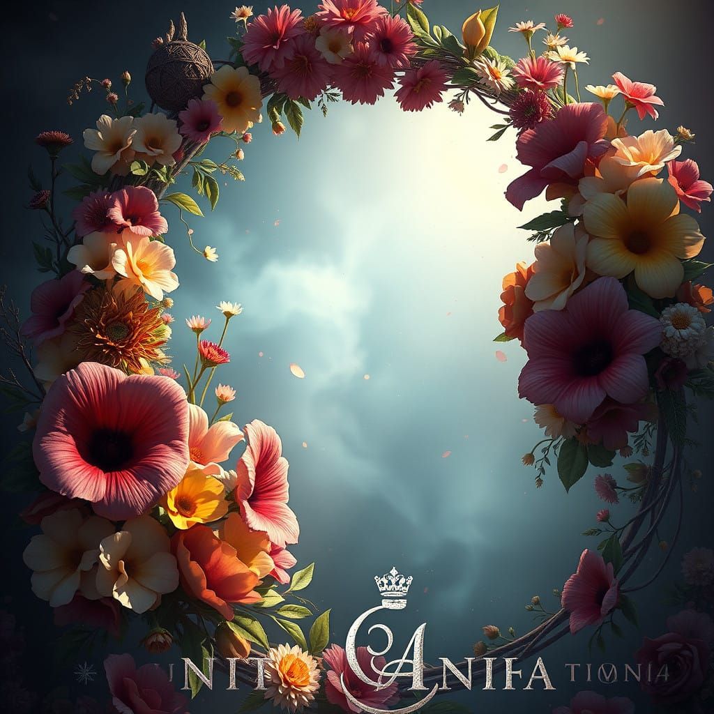 Vibrant Fantastical Flower Wreaths in Deep Color