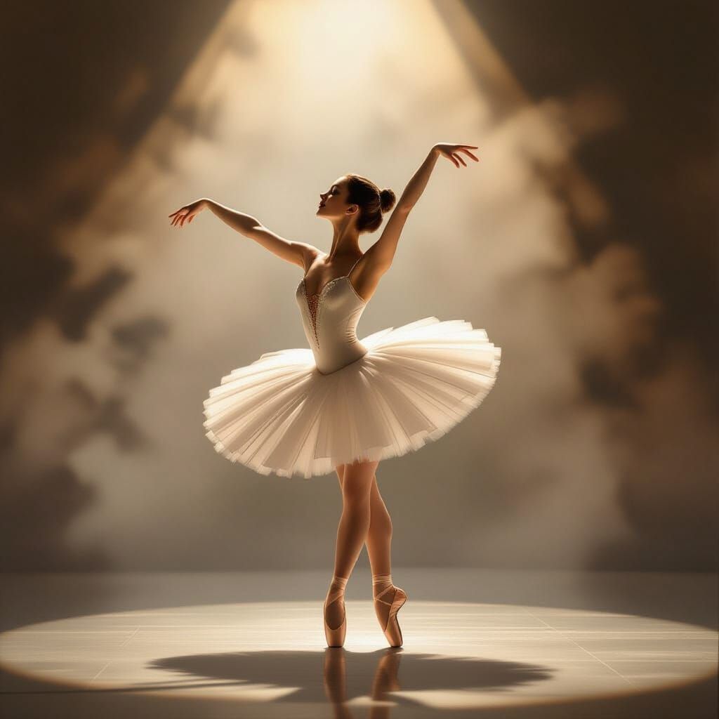 Ethereal Ballerina Pirouette in Spotlight