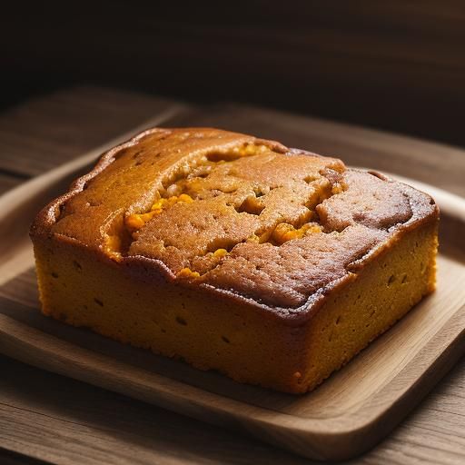 Vibrant Still Life of Glazed Pumpkin Fruitcake
