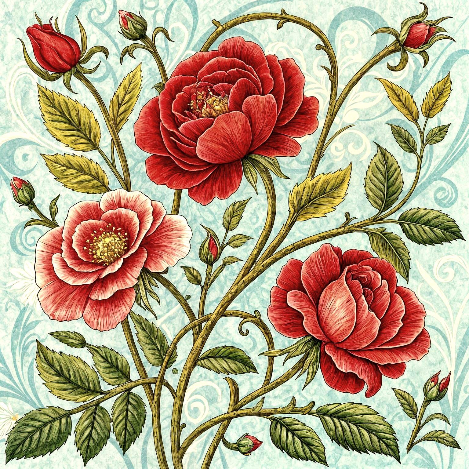 Stunning Needlepoint Roses in Elegant English Style