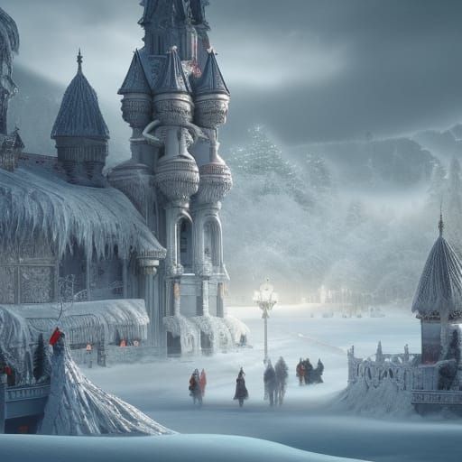 Dramatic Winter Landscape Digital Matte Painting