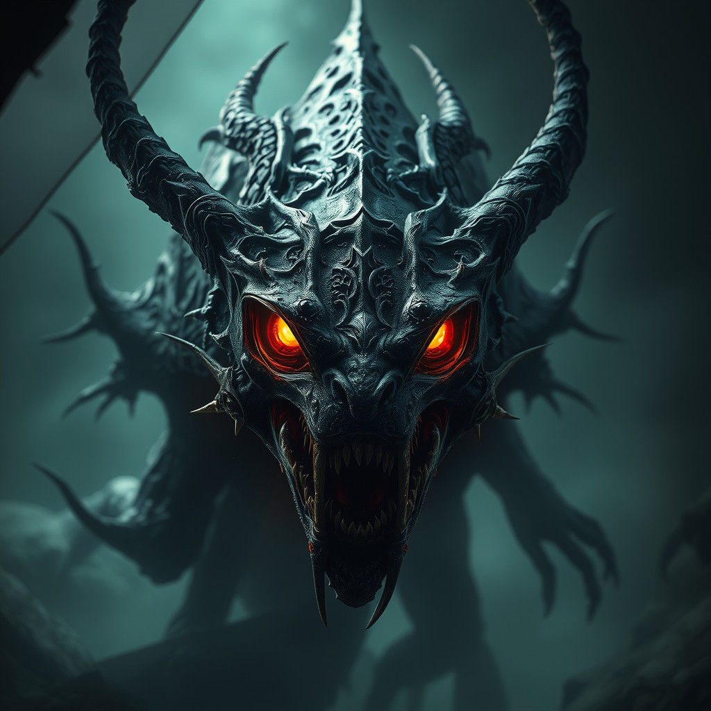 Gothic Dark Fantasy Creature in Mystical Setting