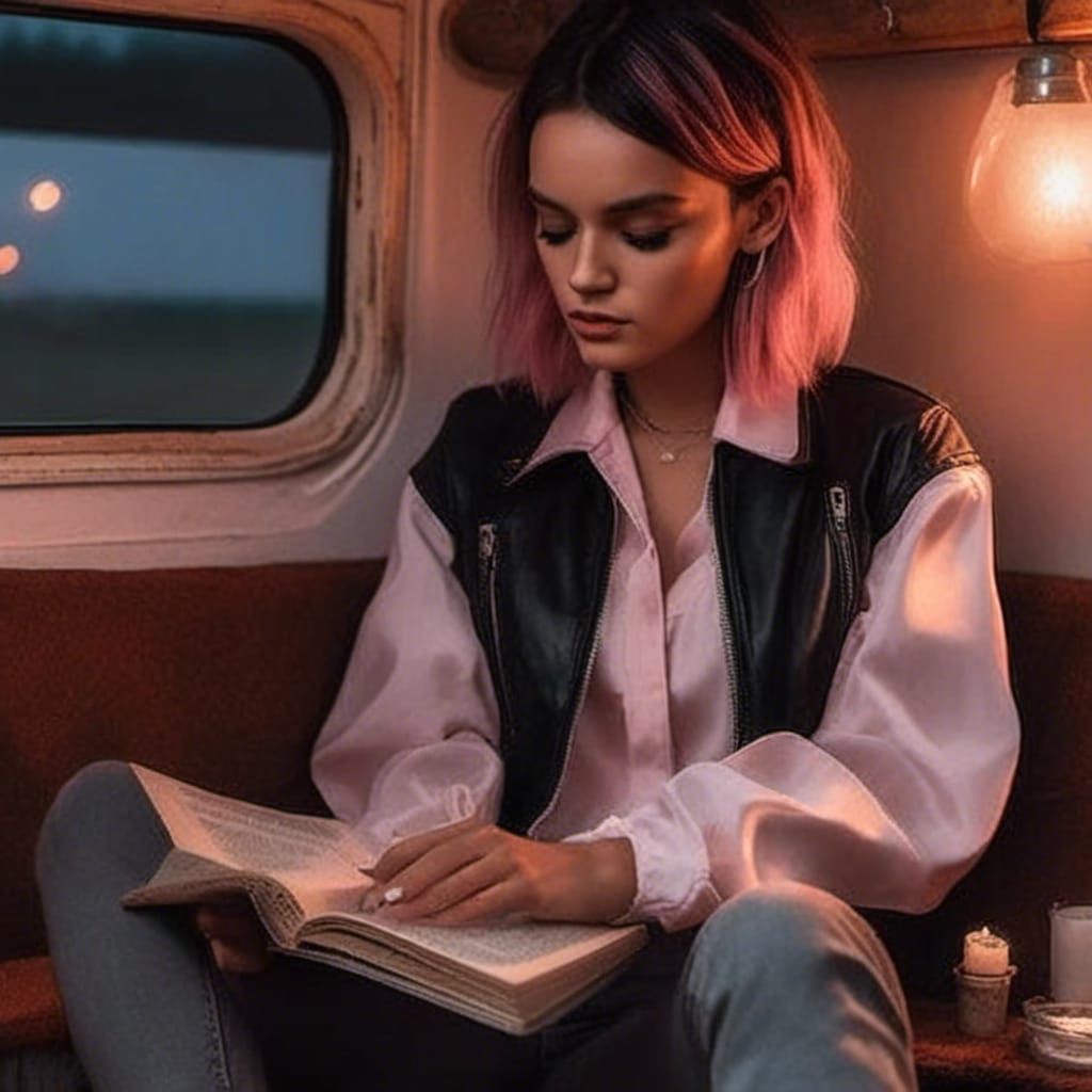 Maeve studying