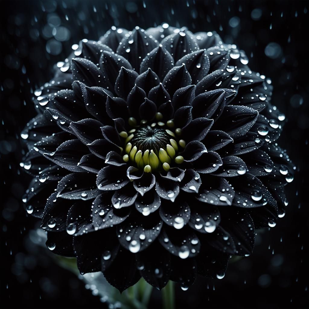 Moonlit Dahlia in Cinematic Style