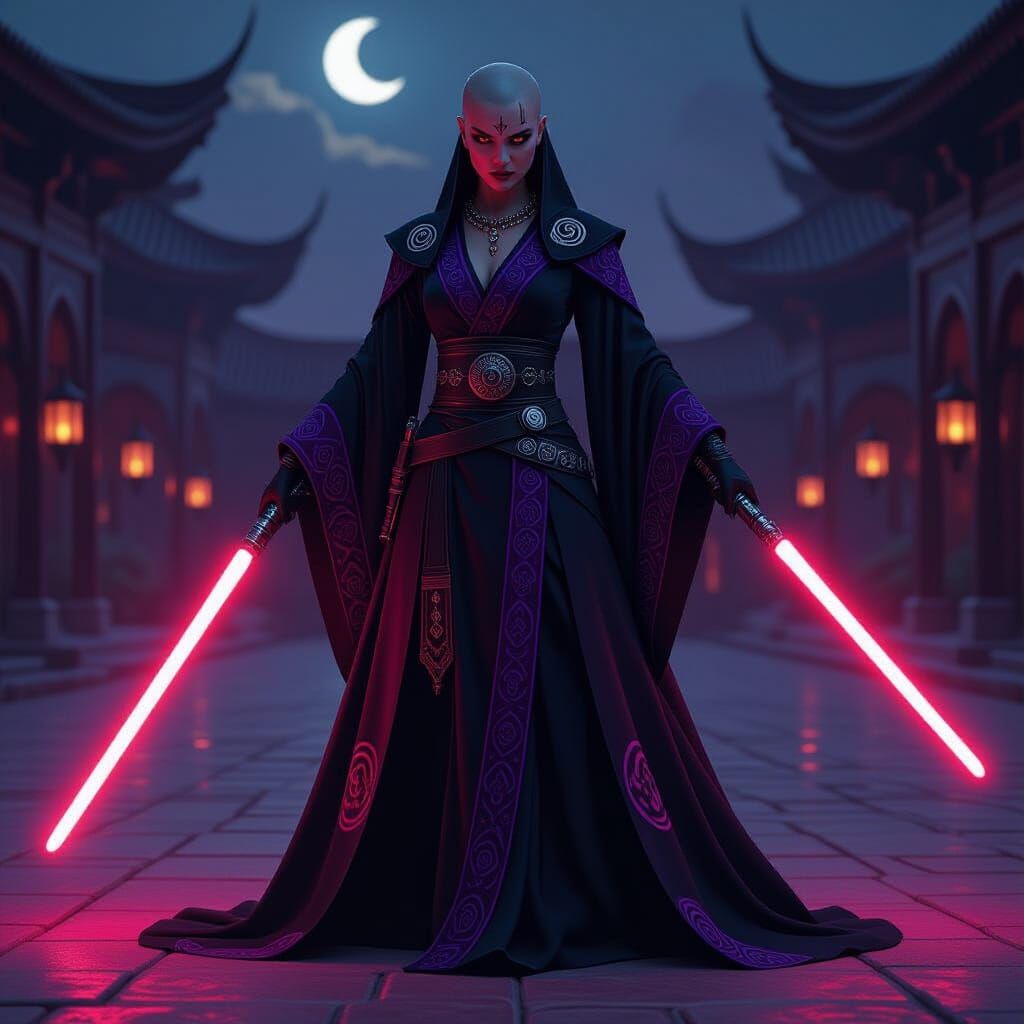 Ottoman Sorceress Asajj Ventress with Lightsabers