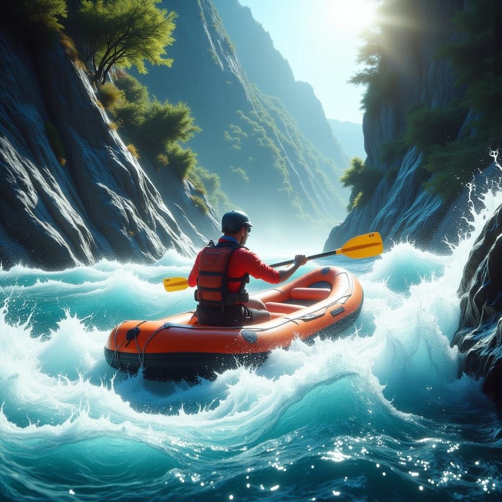 Solo White Water Rafting Adventure in Vivid Style