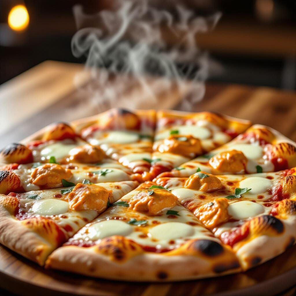 New York Chicken Tikka Pizza: A Steaming Masterpiece