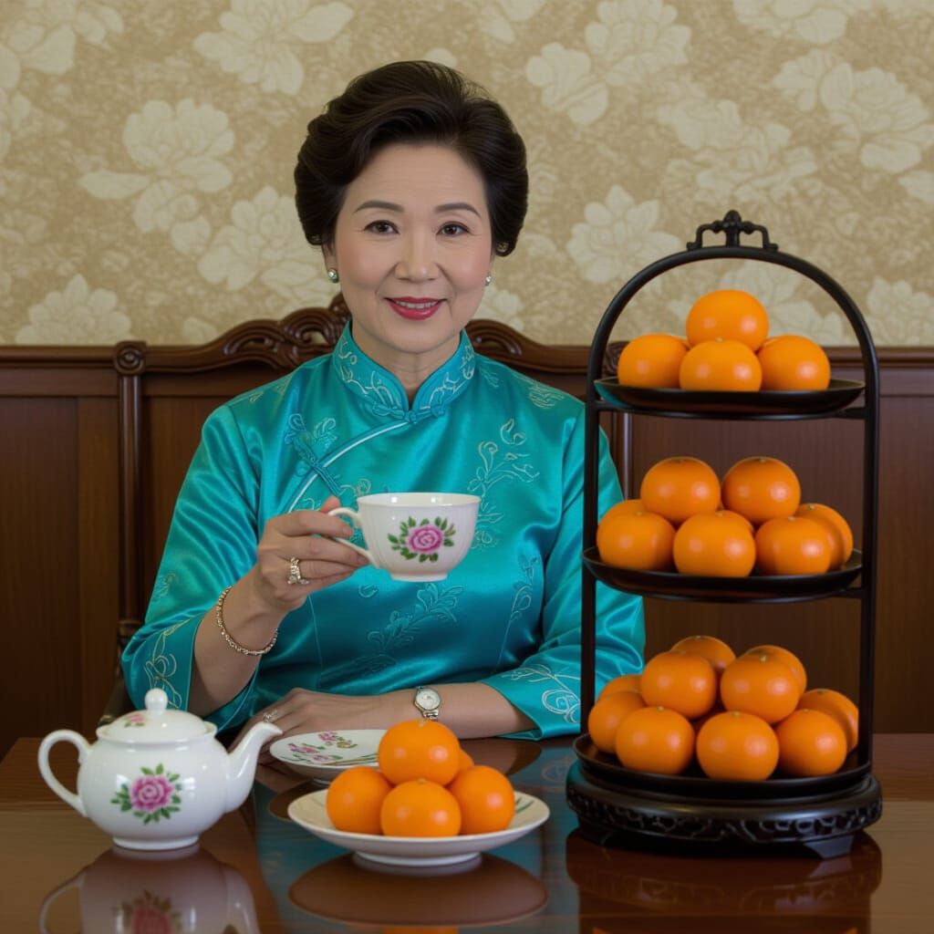 Tea and Oranges: A Moment of Serenity