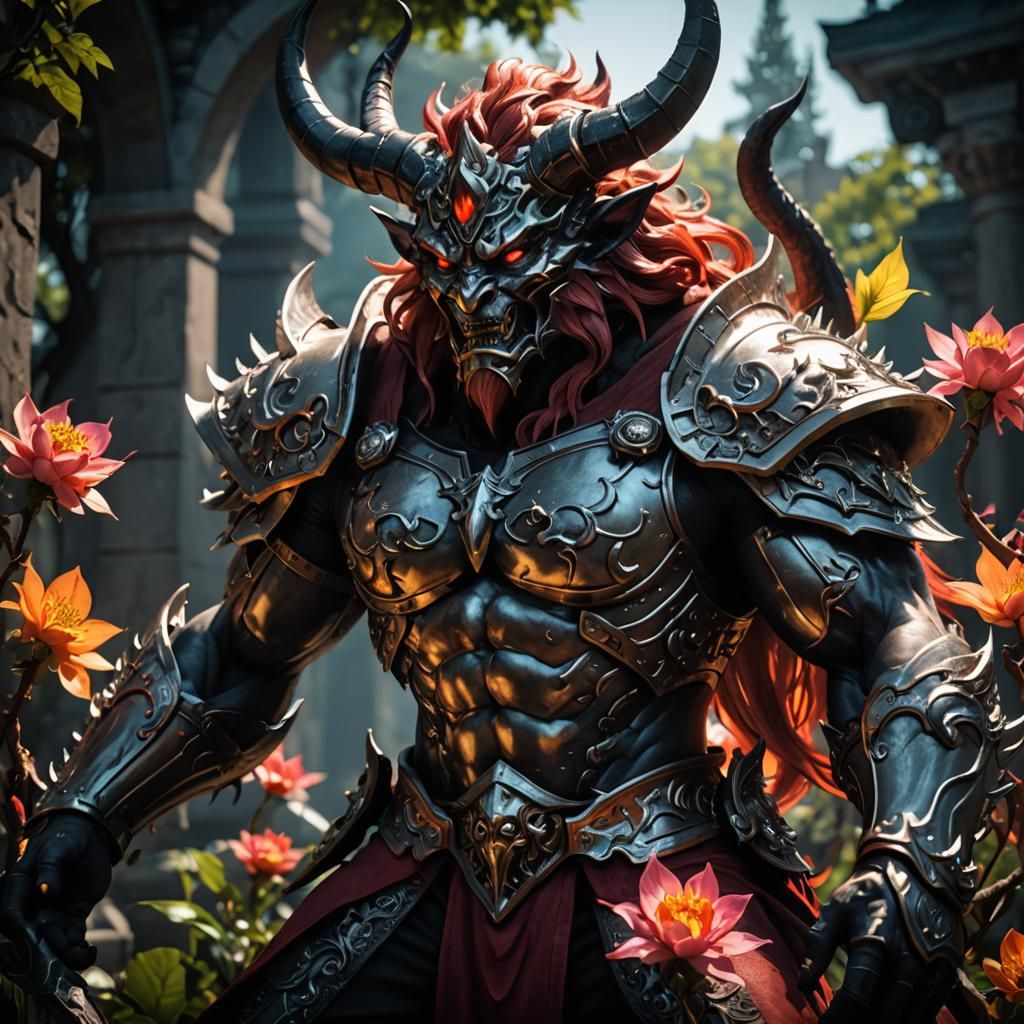 Demonic God with Bloom and Depth of Field