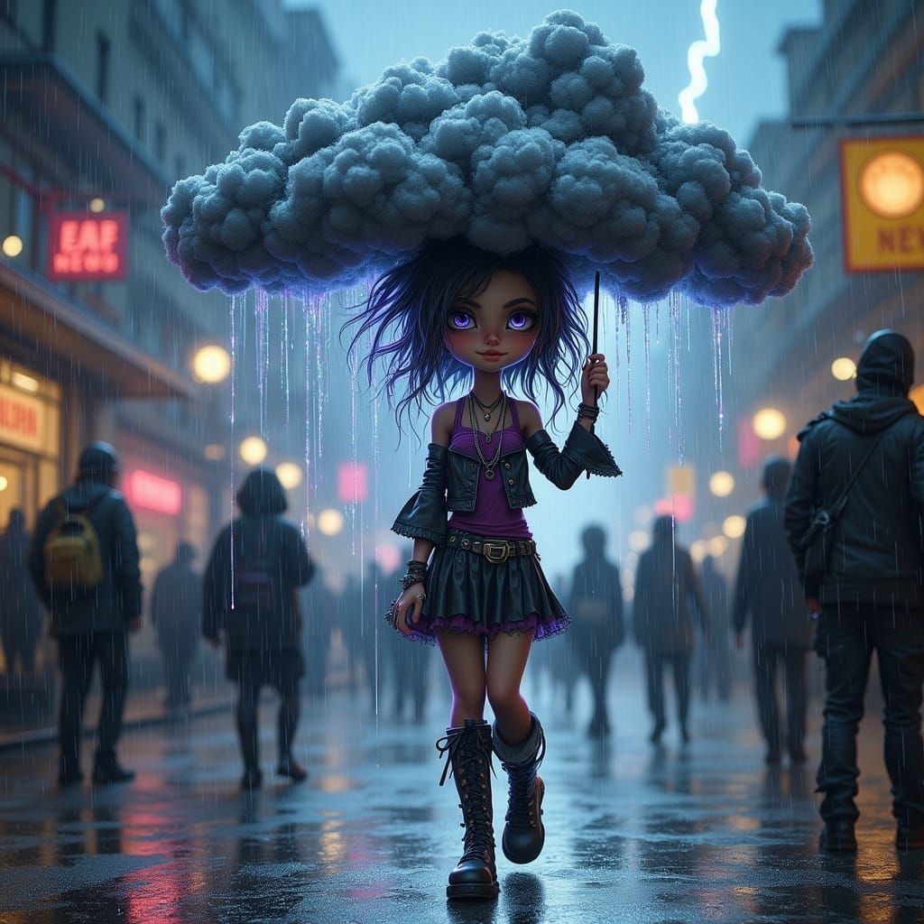 Walking with her Own Personal Storm
