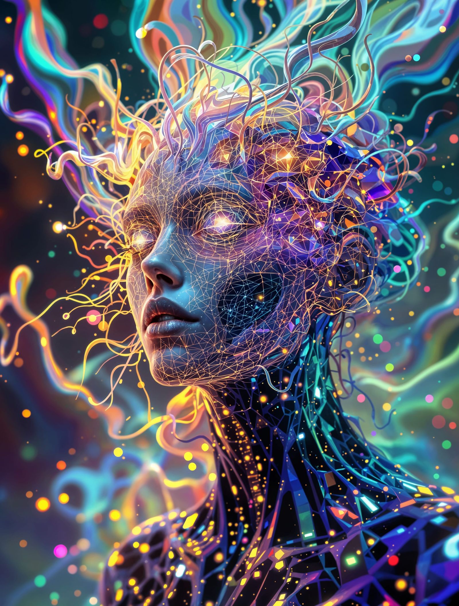 Merging with Energetic Holograms in a Dystopian Digital Real...