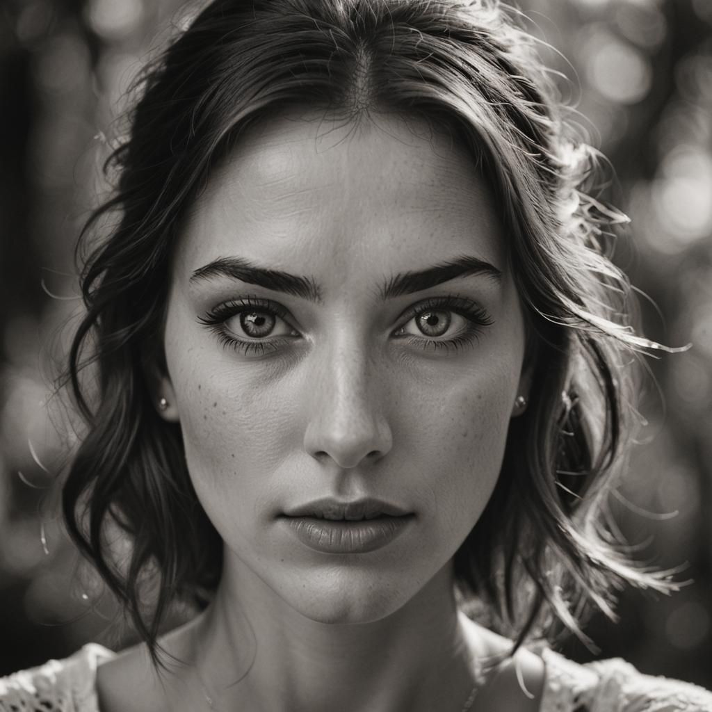 Emotional Black and White Portrait in Chiaroscuro Style
