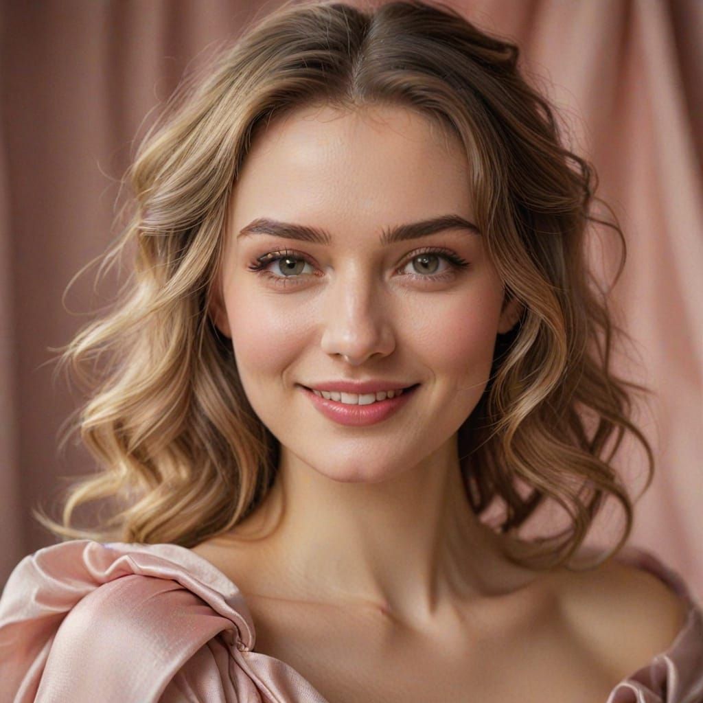 A young woman smiling age 20 realistic princess