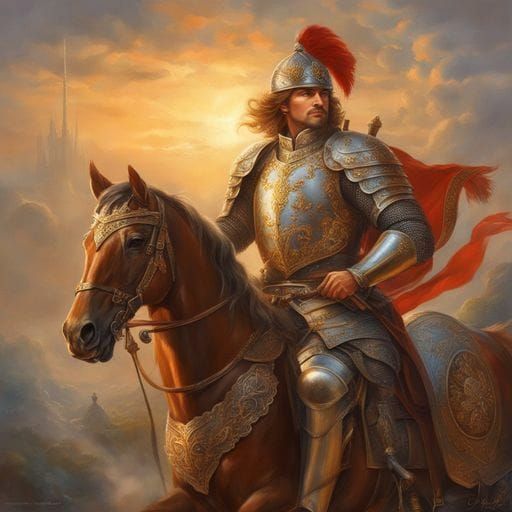 17th Century Polish Cavalryman in Detailed Armor