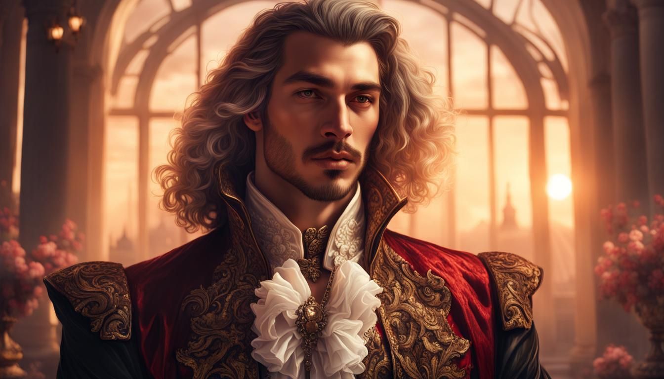 Casanova Portrait with Dynamic Lighting, Trending Art