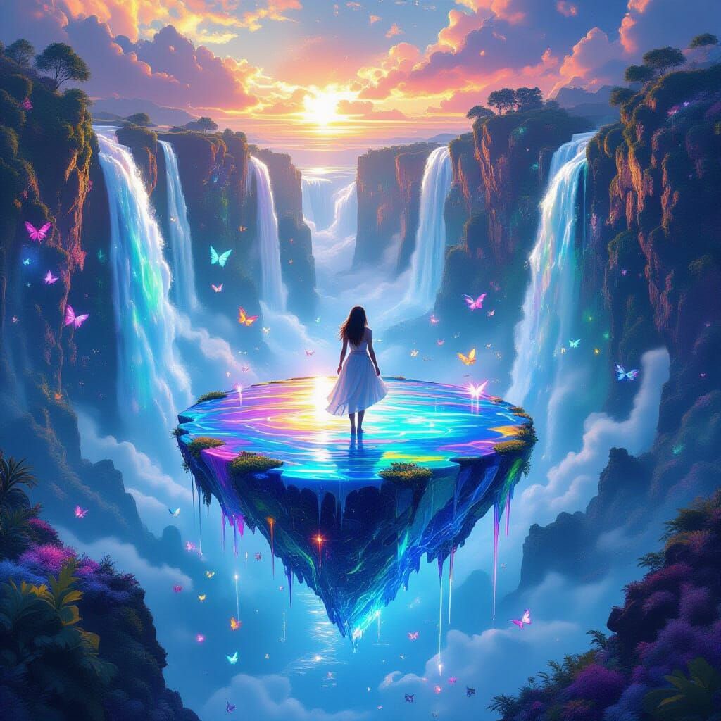 Crystal Island Dreamscape in Photorealistic 8K