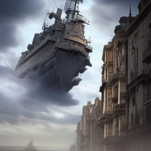 Epic D-Day Scene: Dramatic Digital Matte Painting