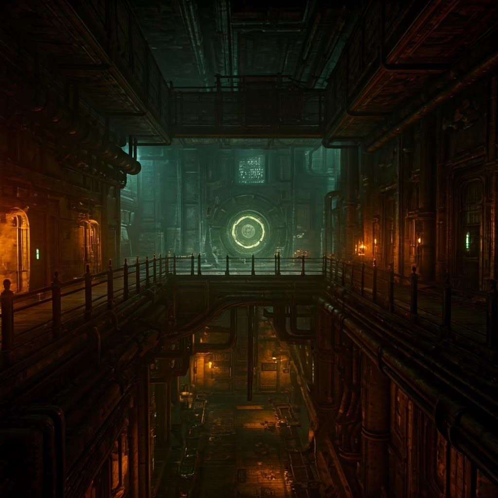 Grimdark Hive World with Eldritch Architecture