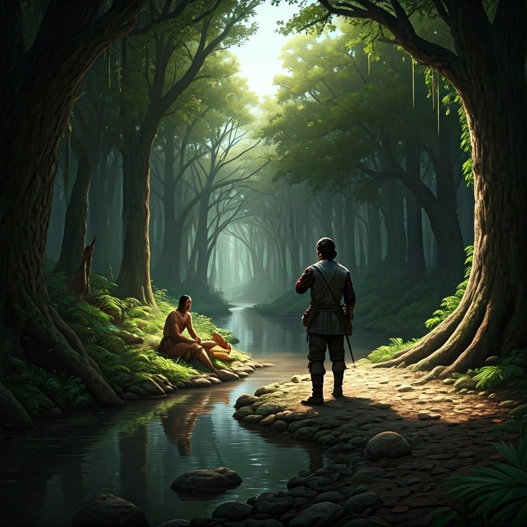 Spanish Lancer Feast in 1600s San Fernando de Bexar Forest