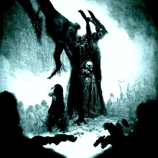 Black Metal Album Art in Doré Style