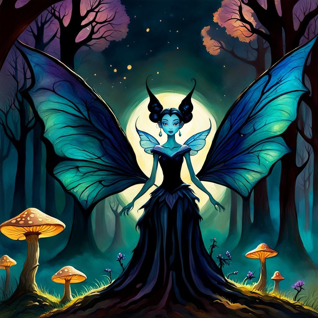 Enchanting Fairy in Sunlit Meadow, Vibrant Oil Painting