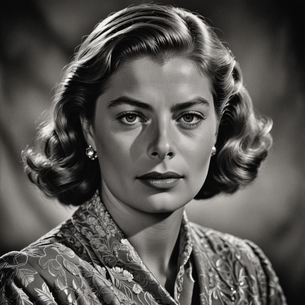 Hyperrealistic Portrait of Ingrid Bergman