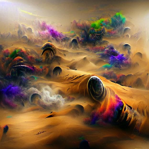 Sahara Sand Tornado in Space Nebula Galaxy