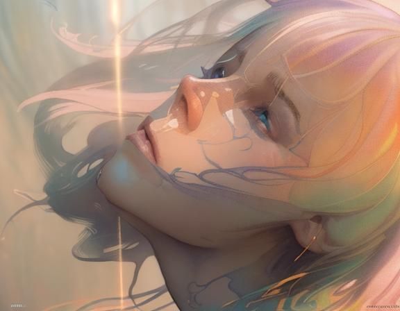 Art Nouveau Watercolor Portrait in 8K Resolution