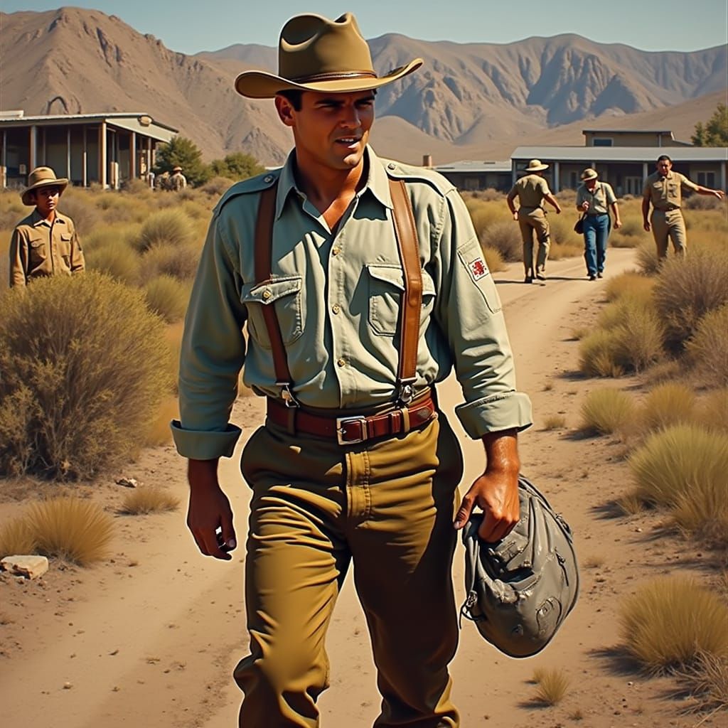 Cool Hand Luke Quote in 1950s Realist Style