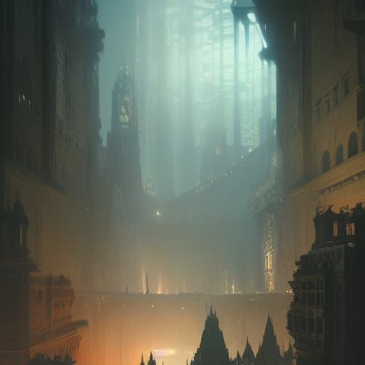 Dark Fantasy Underworld Concept Art in 8K