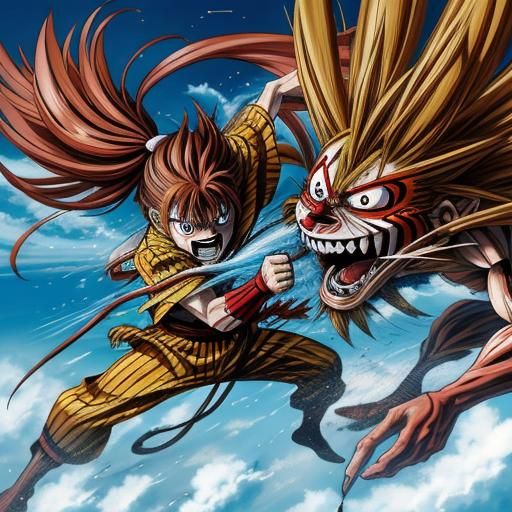 Ushio and Tora Unite in Anime-Style Battle
