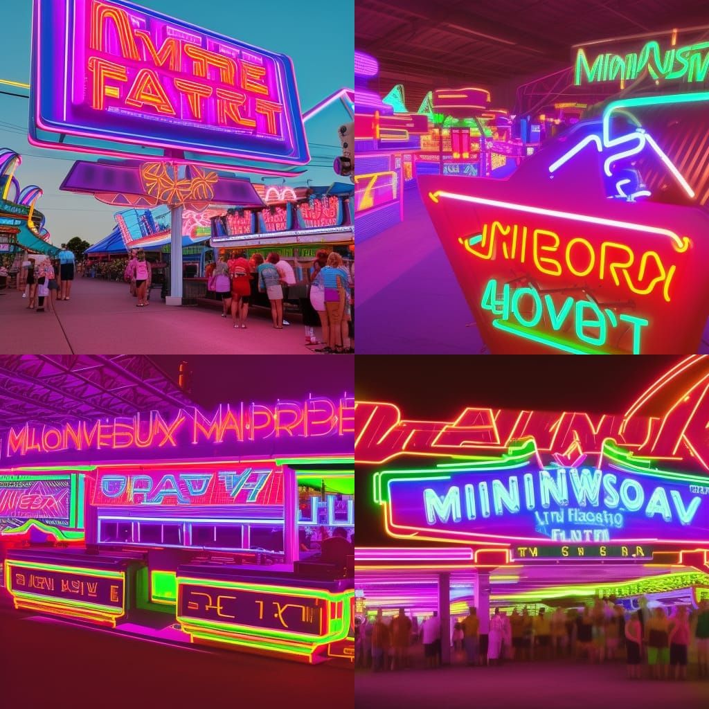 Minnesota State Fair in Synthwave Neon Style