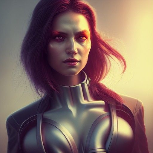 Cyberpunk Woman with Cyborg Body in 8k